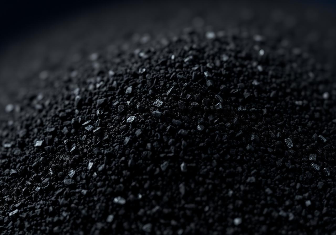Close-up of FERROVEA catalytic filter media granules